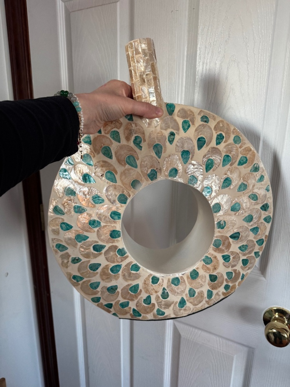 Large Iridescent Geometric Vase